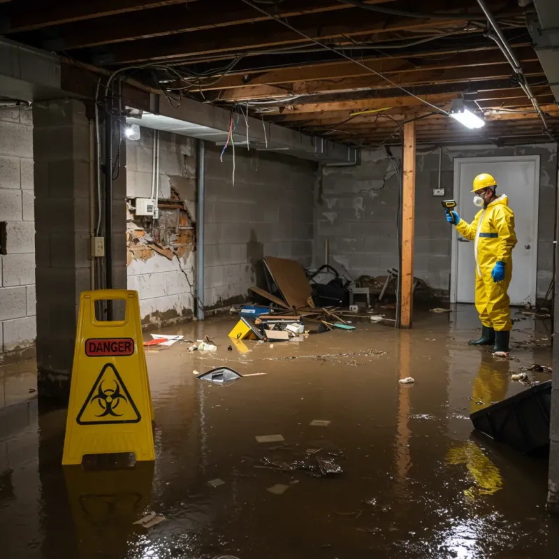 Flooded Basement Electrical Hazard in Eureka, NV Property